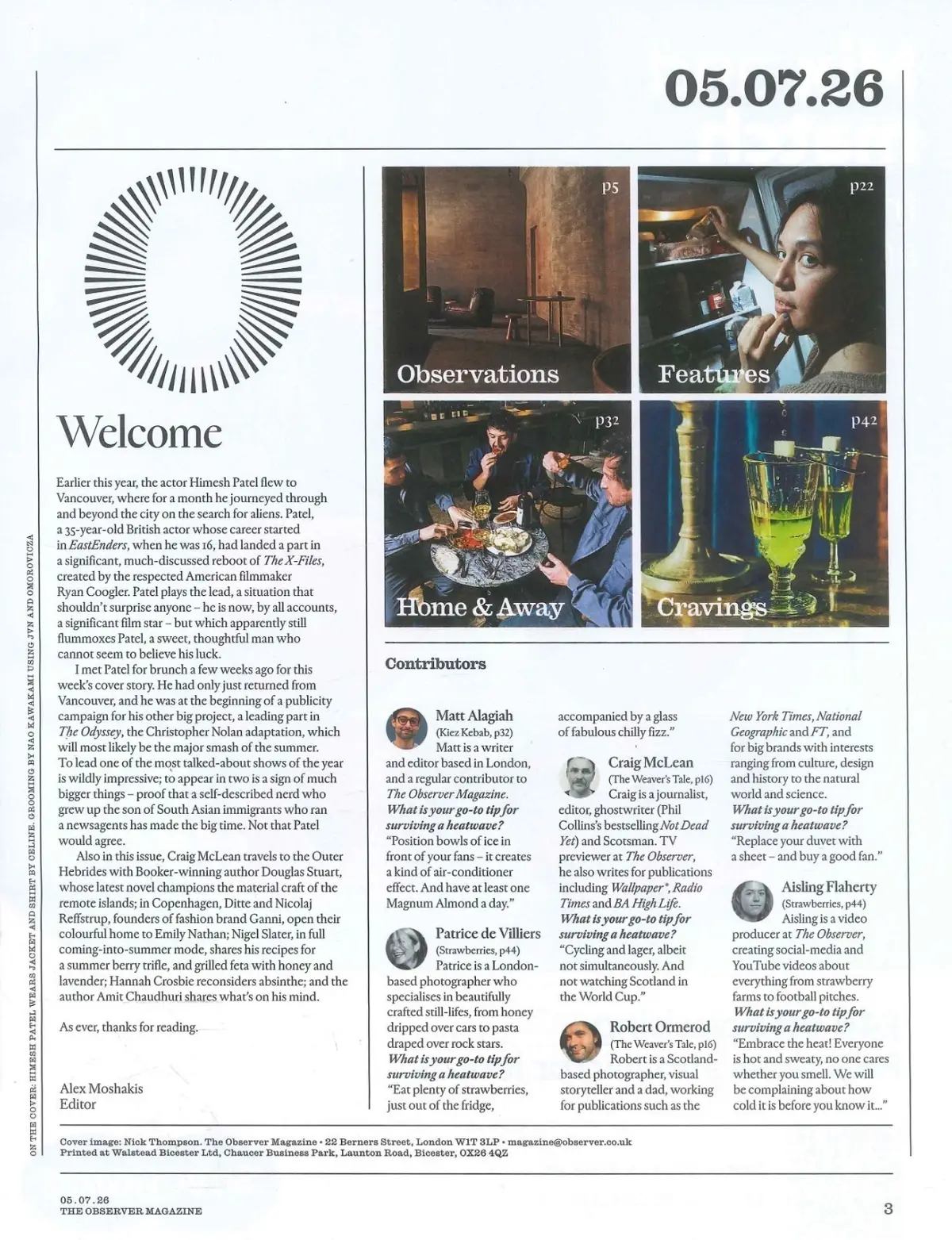 Observer Magazine: Himesh Patel, Douglas Stuart, Nigel Slater, Fashion, 5.7.26 - image 3 | Free standard UK delivery included | Discount Quality Products