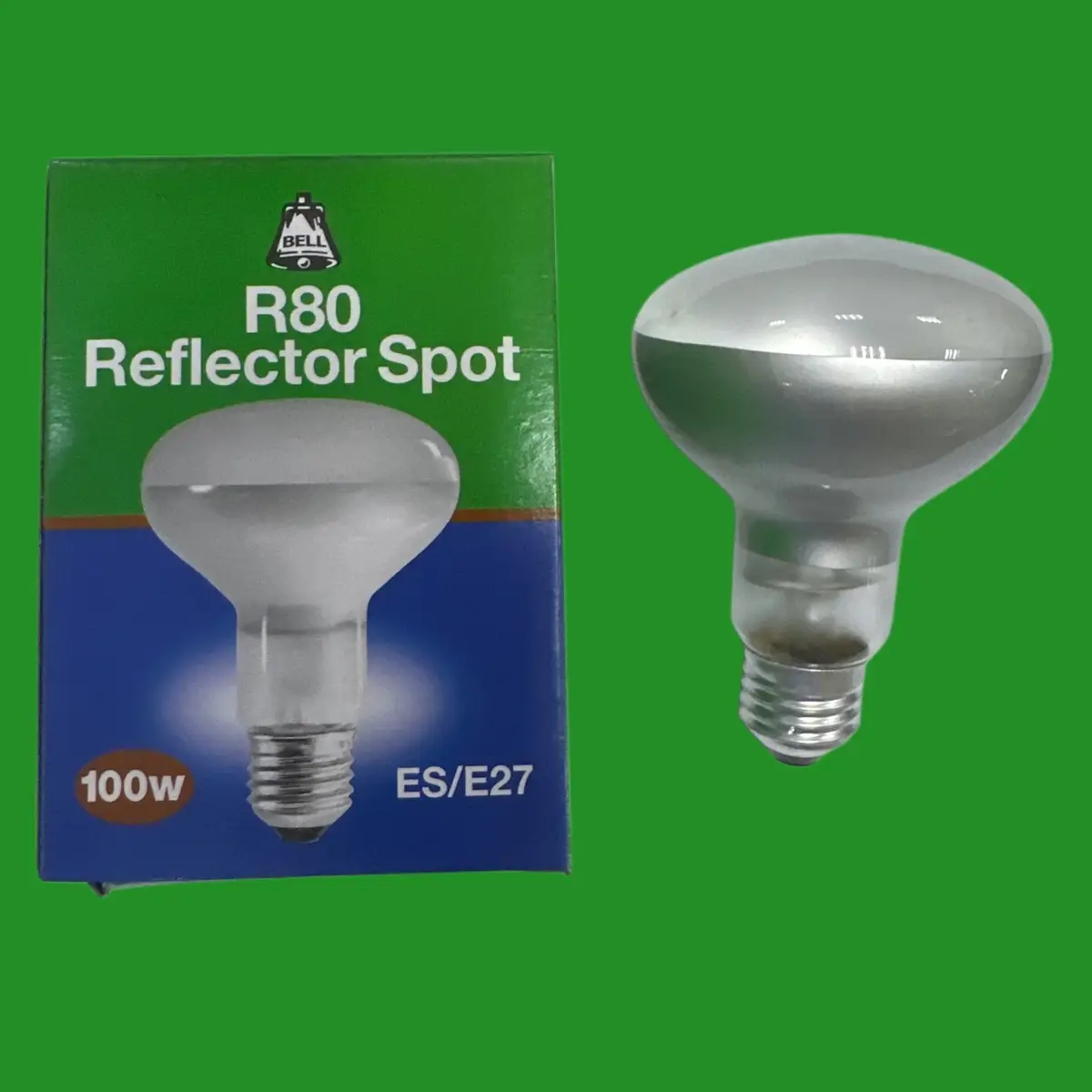 2x 100W BELL R80 Reflector Incandescent Spot Light Bulb ES E27 Edison Screw Lamp