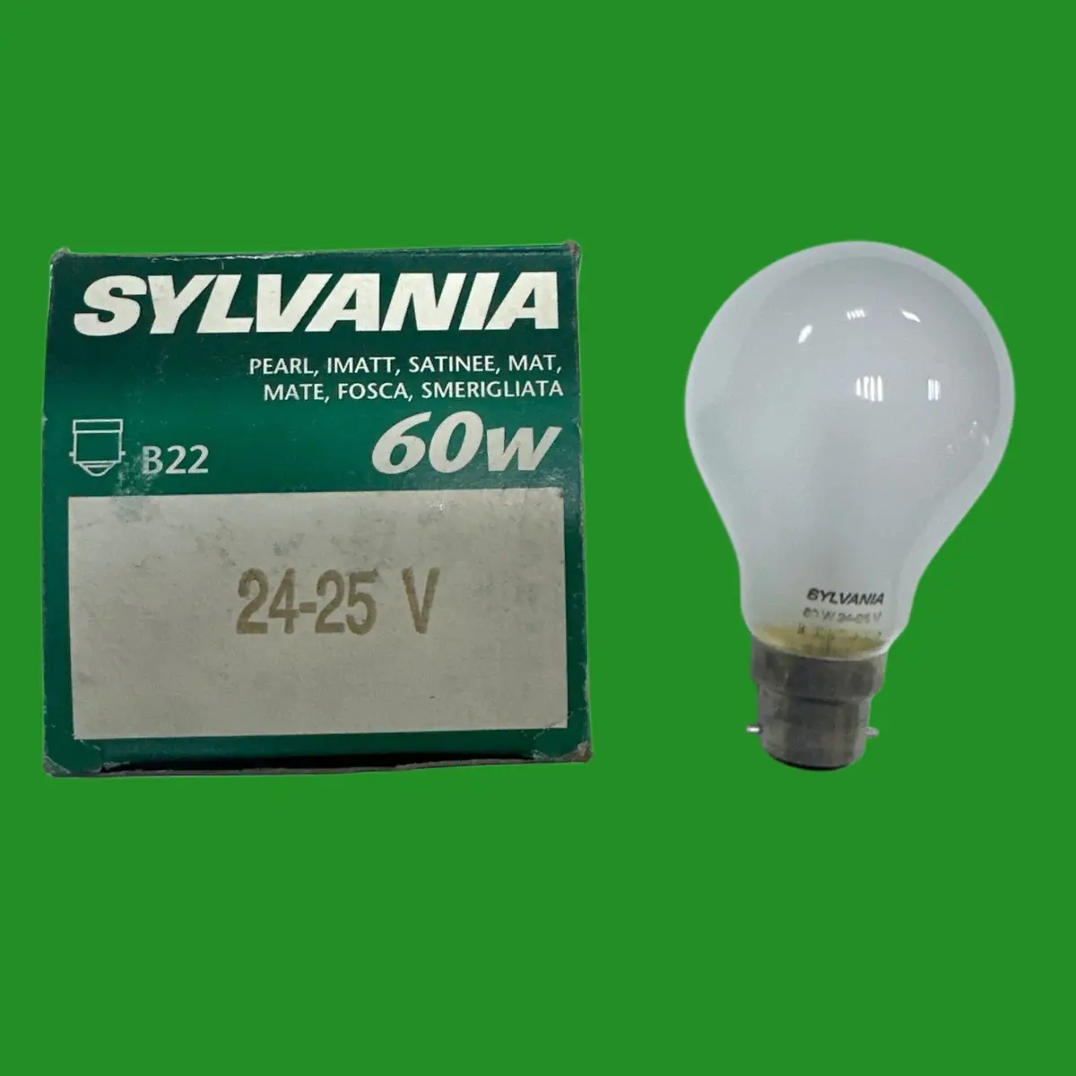 5x 60W Sylvania 24V 25V Low Voltage GLS Pearl Dimmable Light Bulbs, BC B22 - image 2 | Free standard UK delivery included | Discount Quality Products