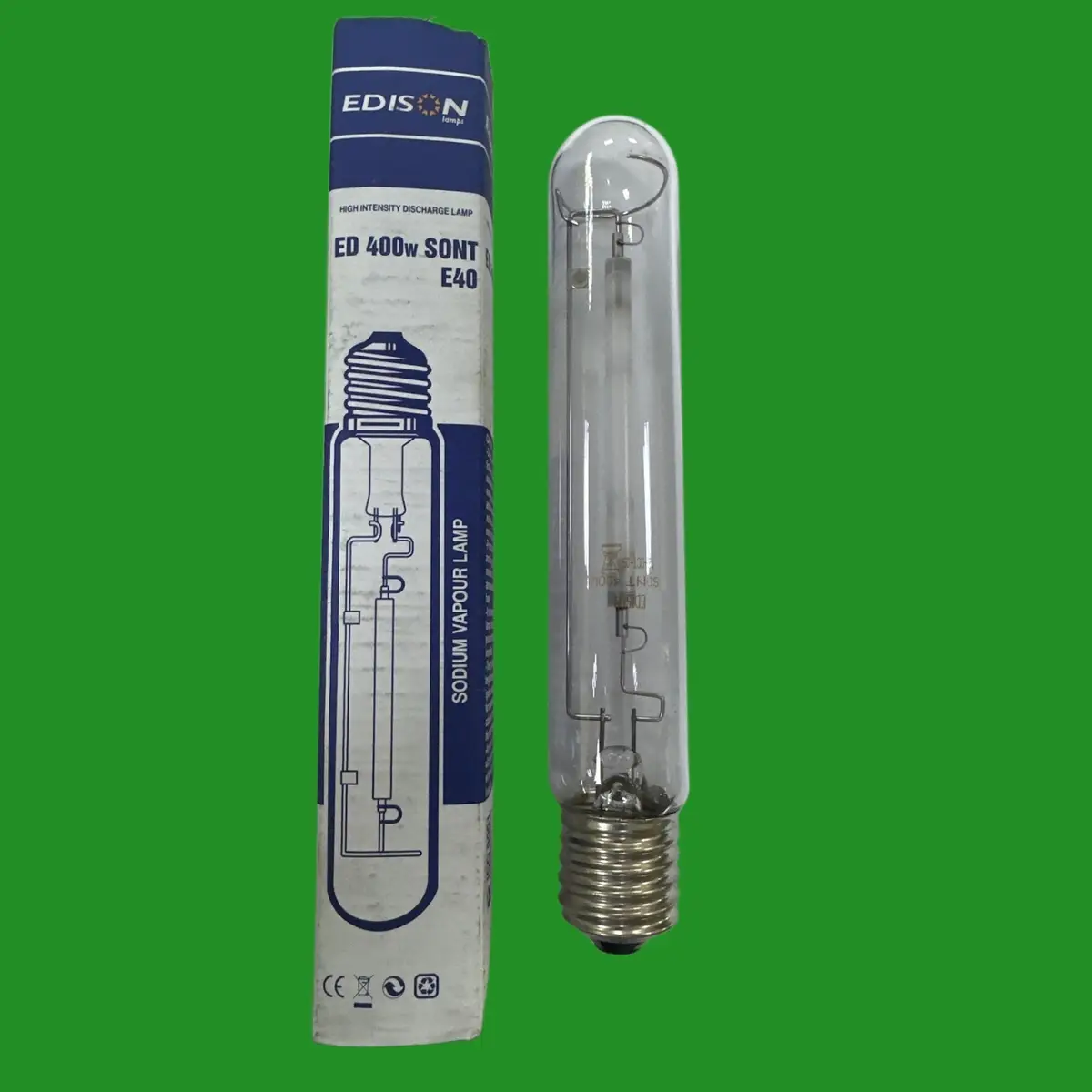 400W Edison Clear HPS High Pressure Sodium SON-T HID Tube Light Bulb GES E40