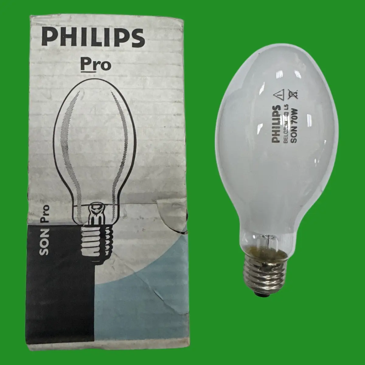 70W Philips Pro HPS High Pressure Sodium SON-E Elliptical Light Bulb ES E27 Lamp