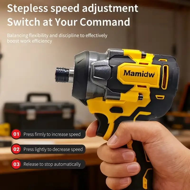 380Nm Cordless Brushless Impact Wrench for DeWalt 20V Battery Bare Tool LED - image 3 | Free standard UK delivery included | Discount Quality Products