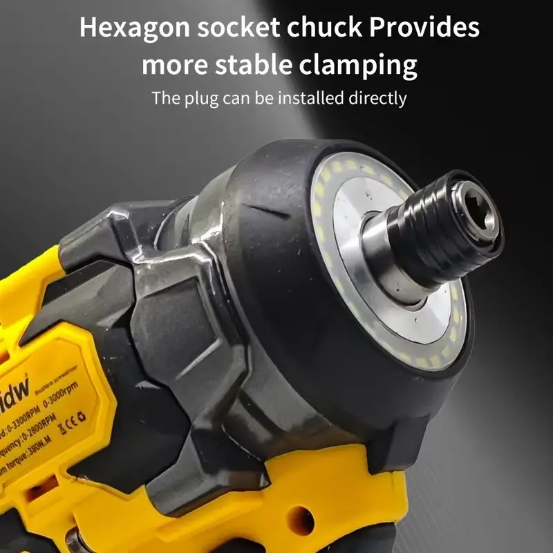 380Nm Cordless Brushless Impact Wrench for DeWalt 20V Battery Bare Tool LED - image 8 | Free standard UK delivery included | Discount Quality Products