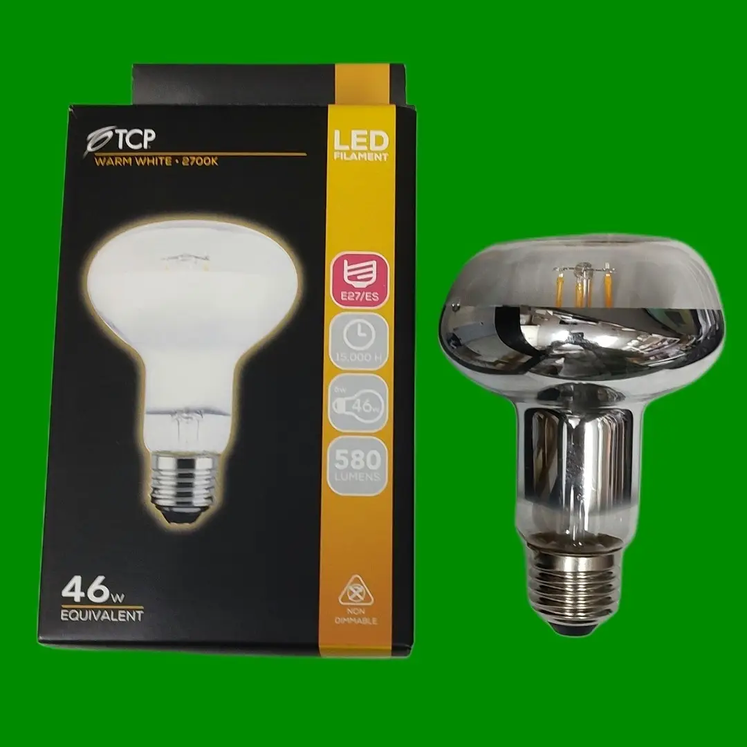 6W =46W TCP R80 LED Filament Clear Reflector Light Bulb ES E27 Edison Screw Lamp