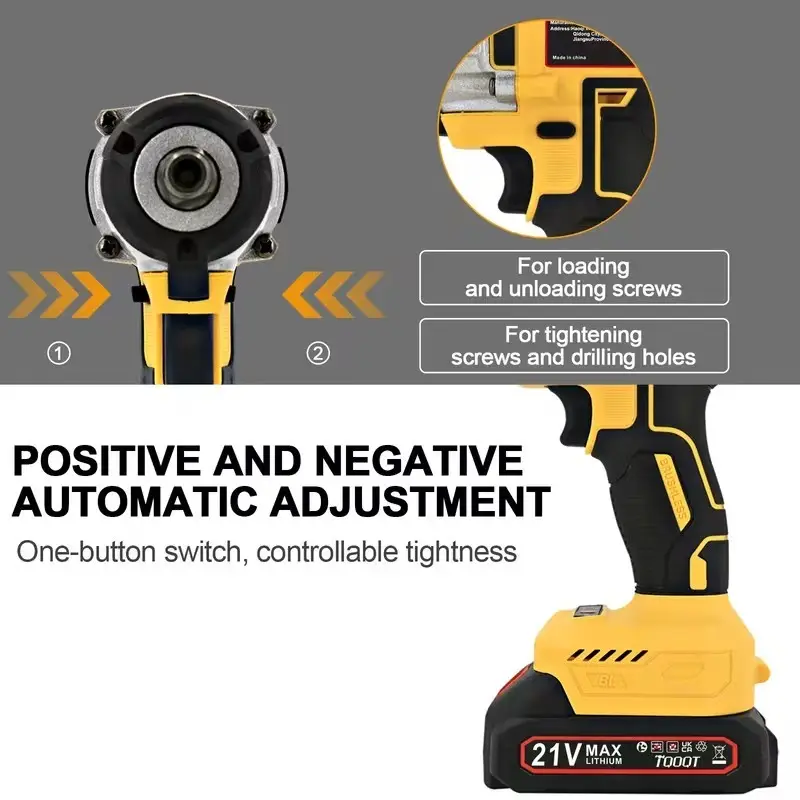 Cordless Brushless Impact Wrench 1/2" 380Nm Charger Socket Tool Kit 2x Batteries - image 3 | Free standard UK delivery included | Discount Quality Products