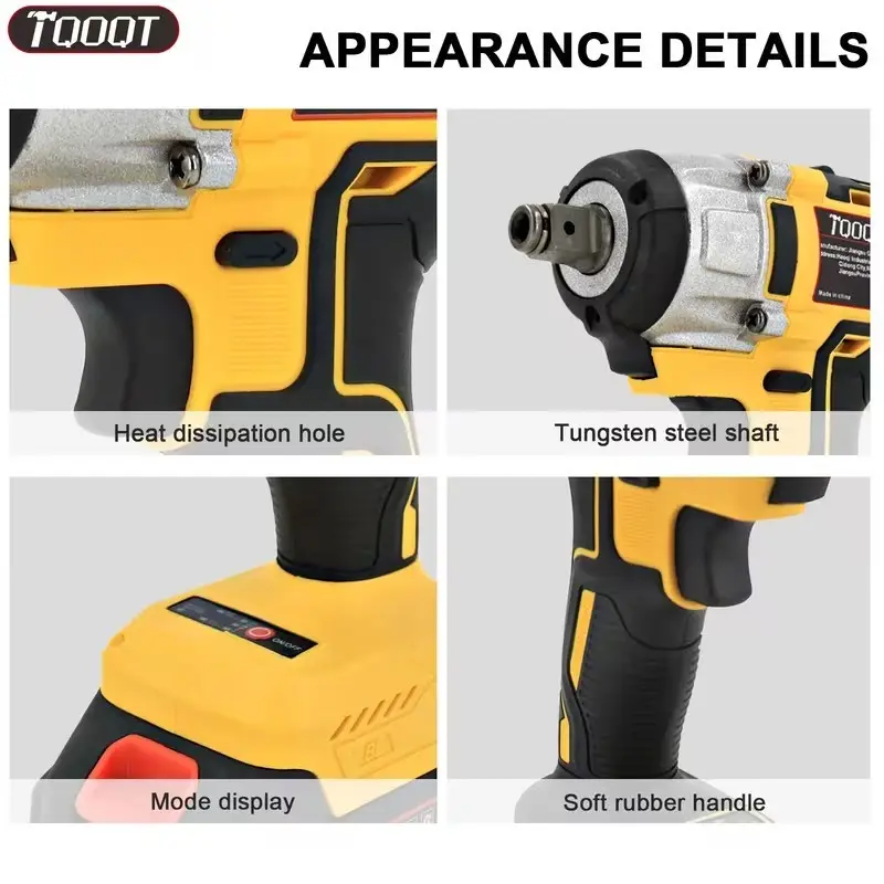 Cordless Brushless Impact Wrench 1/2" 380Nm Charger Socket Tool Kit 2x Batteries - image 7 | Free standard UK delivery included | Discount Quality Products