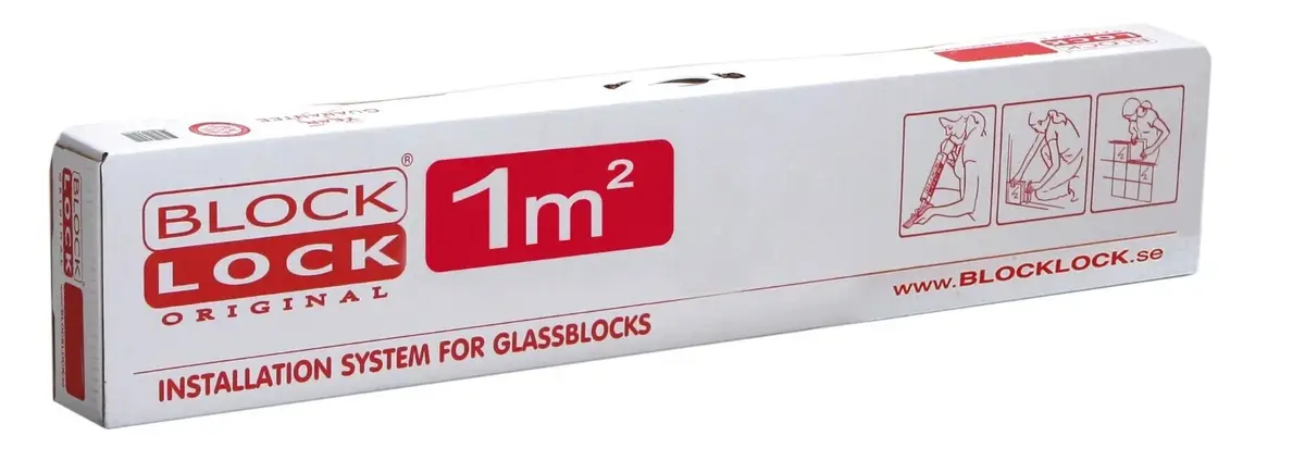 Glass Block Lock 1m² Frame Kit Easy Installation for 25 Blocks of 190mm² x 80mm - image 2 | Free standard UK delivery included | Discount Quality Products