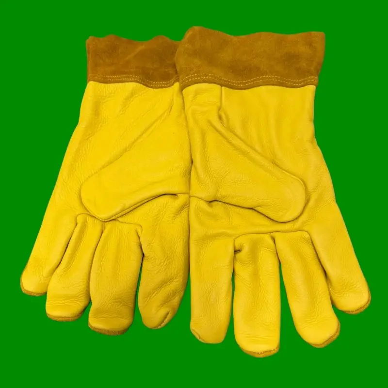 10x Pair Leather Work Safety Gloves Cowsplit Cuffs Size 10 Large Liscombe 413-10 - image 2 | Free standard UK delivery included | Discount Quality Products