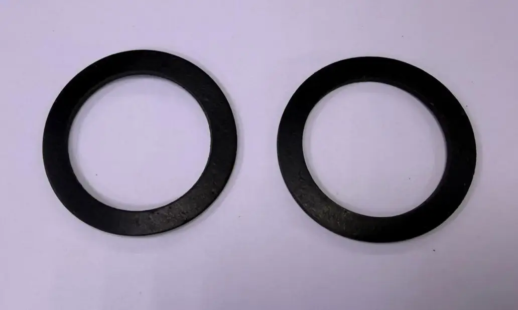 2x Dishwasher Spray Arm Rubber Washers Outside Ø 44mm, Inside Ø 32mm, 2mm Thick