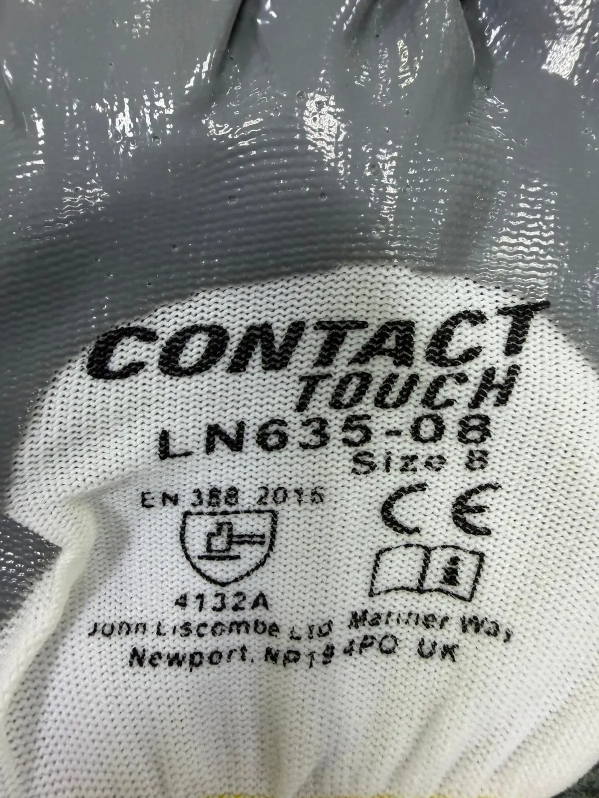 2x Pair Work Safety Gloves, Nitrile Coated, Nylon Wrist, Size 8 Medium, LN635-08 - image 3 | Free standard UK delivery included | Discount Quality Products