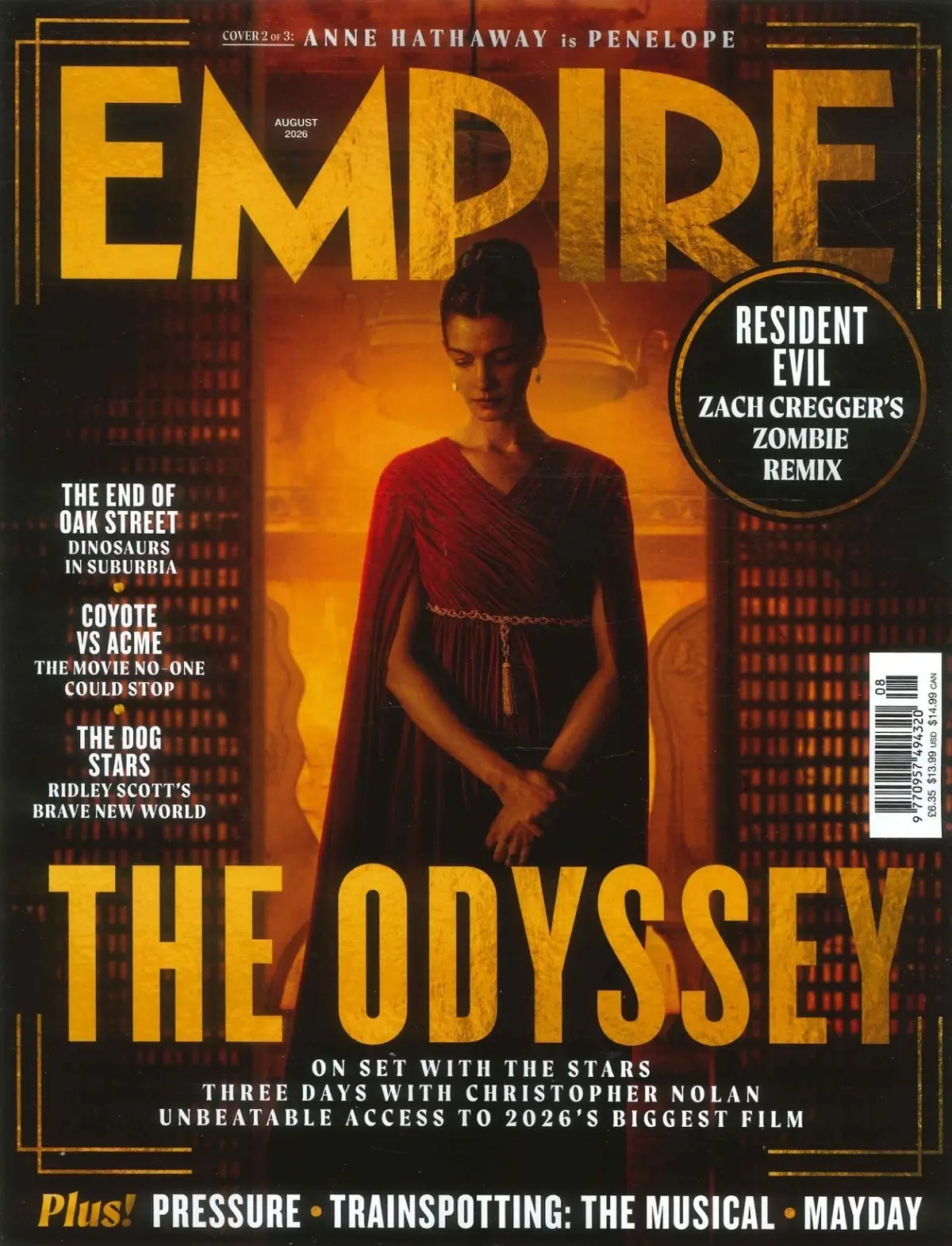 Empire Magazine Cover #2, The Odyssey, Anne Hathaway is Penelope, Film, Aug 2026