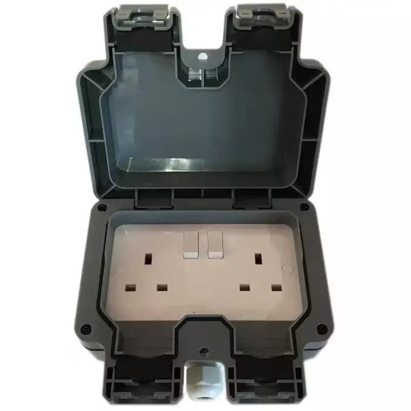 2 Gang Switched  1m Extension Lead, Outdoor IP66 Weatherproof Socket Box, 13A - image 4 | Free standard UK delivery included | Discount Quality Products