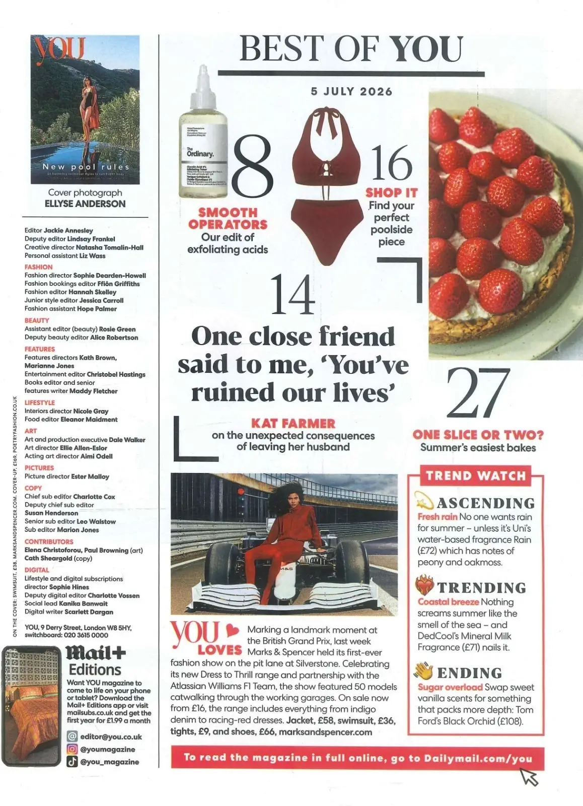 You Magazine: Luvcat, Kat Farmer, Tom Parker Bowles, Summer Fashion, 5.7.26 - image 3 | Free standard UK delivery included | Discount Quality Products