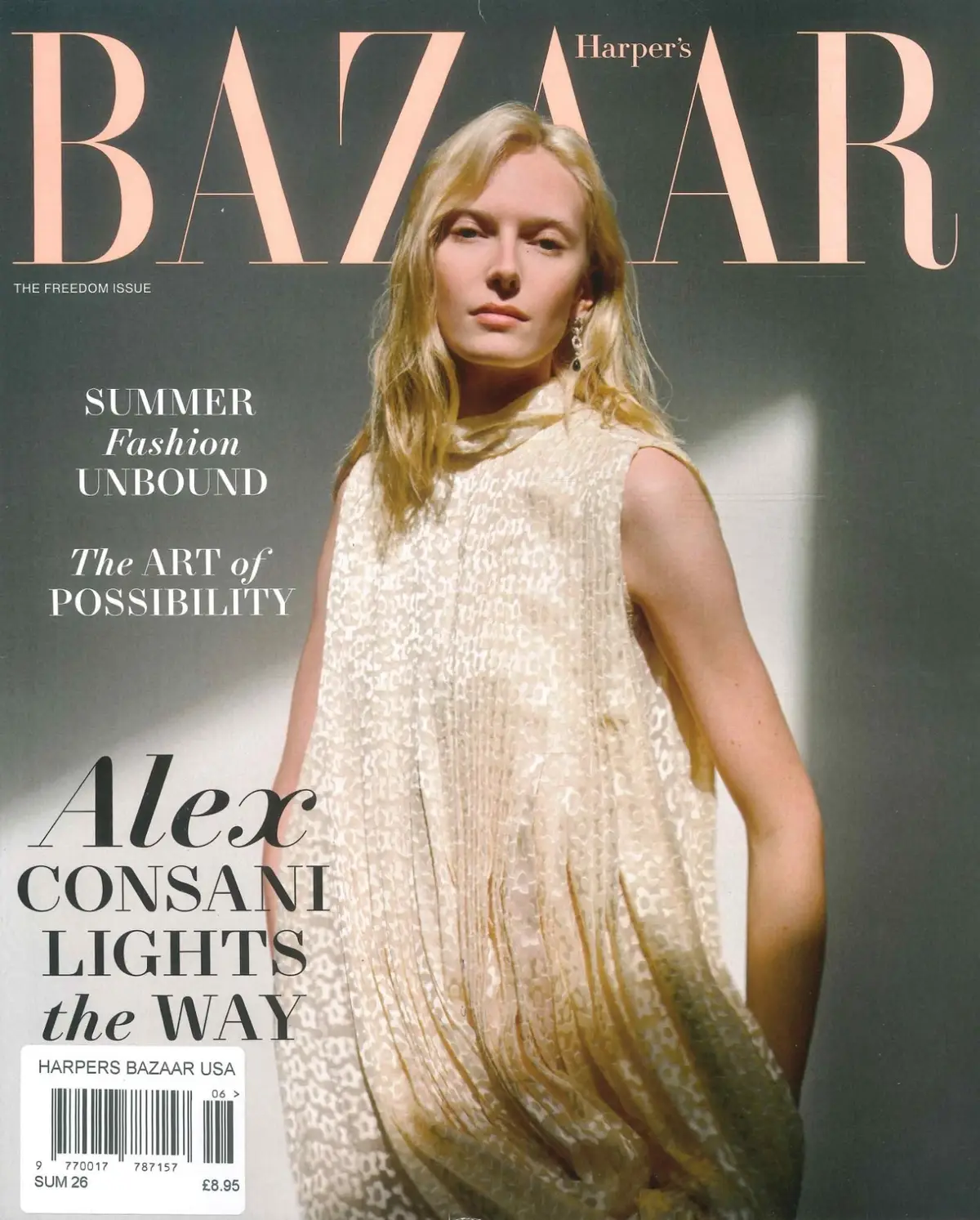 Harper's Bazaar USA Magazine: Alex Consani, James Taylor, Fashion, Summer 2026