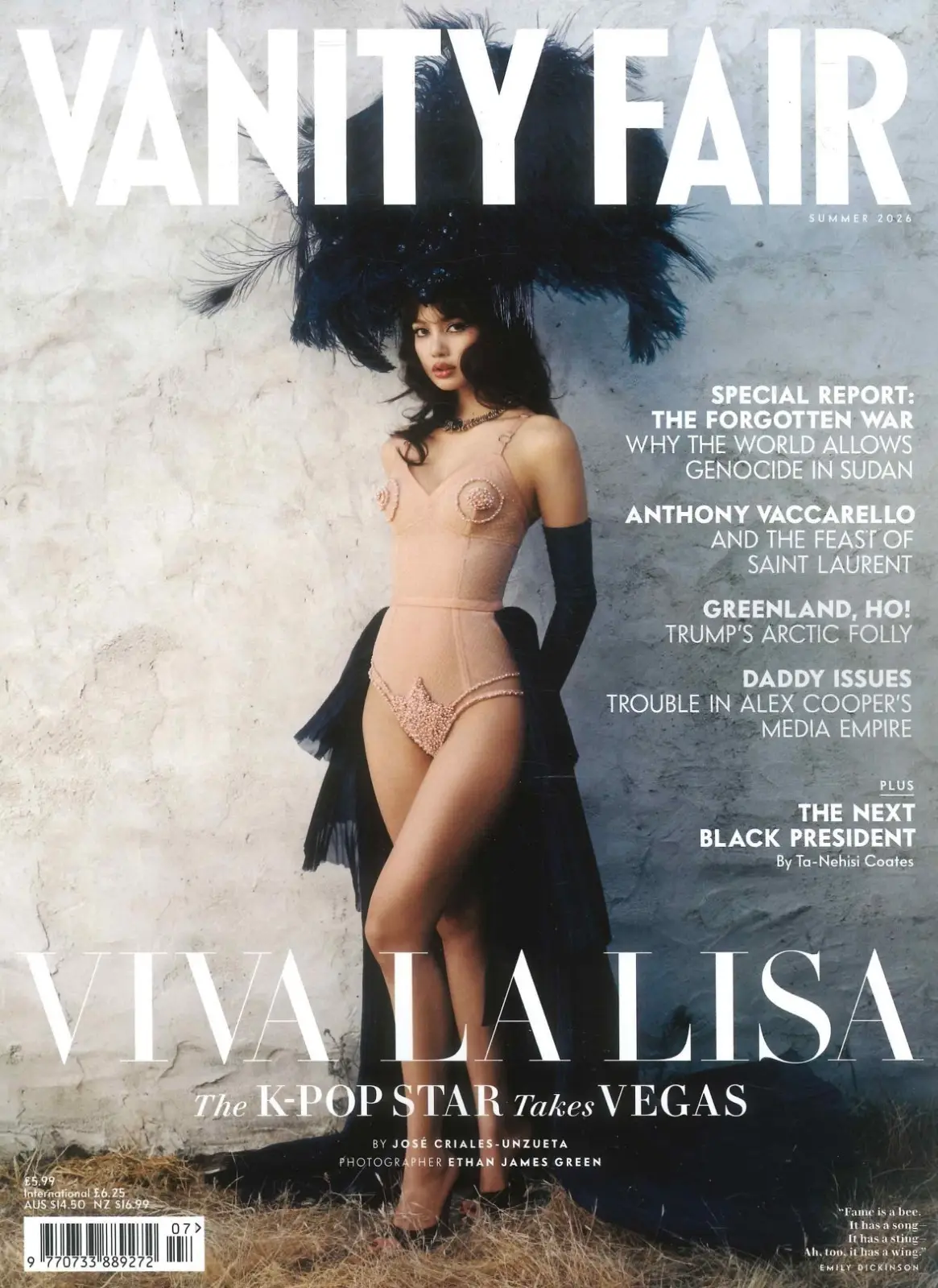 Vanity Fair Magazine: Blackpink's K-Pop Star Lisa, Alex Cooper, Summer 2026