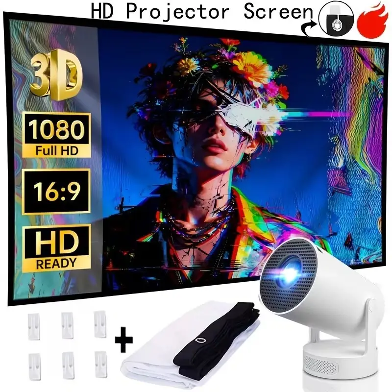 60" Portable White Projection Curtain - Home Theatre & Presentation Screen - image 4 | Free standard UK delivery included | Discount Quality Products