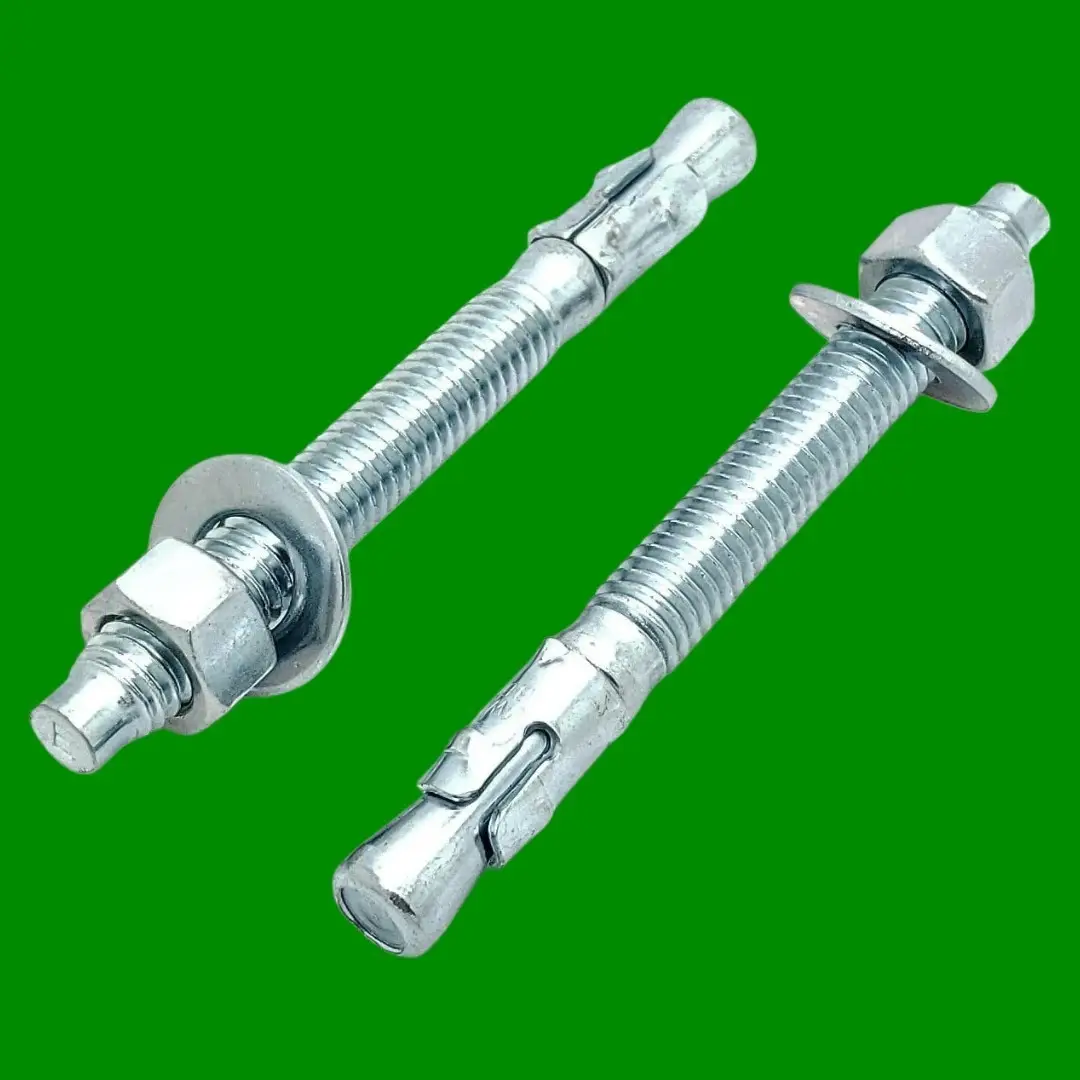 4x M12 x 95mm Anchor Wedge Bolts Throughbolt Wall Fixings Brick Masonry Concrete