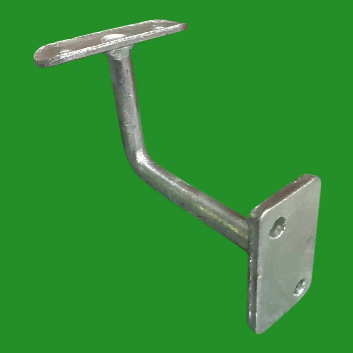 2x Galvanised Steel Railing Bracket Bannister Balcony Handrail Rectangular Plate - image 2 | Free standard UK delivery included | Discount Quality Products