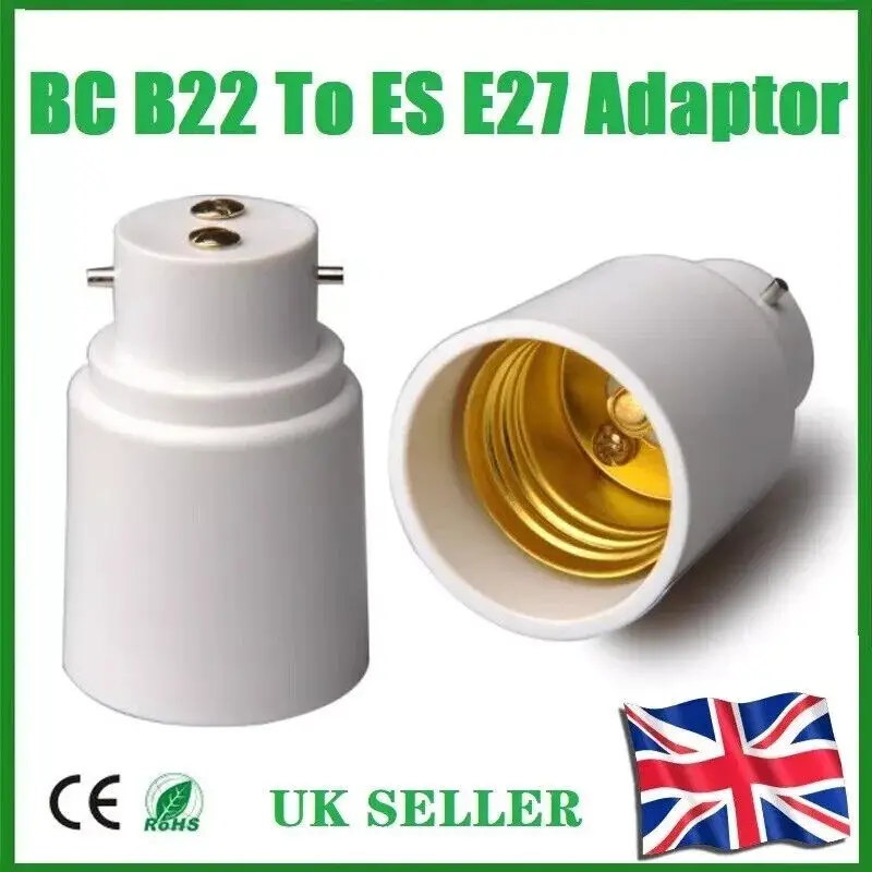 1x Bayonet Cap BC B22 to Edison Screw ES E27 Light Bulb Adaptor Converter Holder
