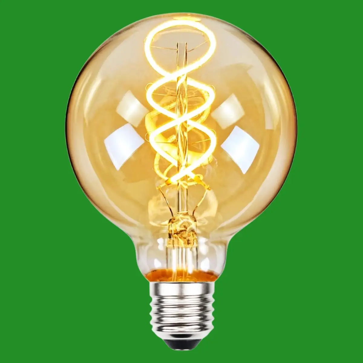4W Dimmable Spiral LED Filament G80 Vintage Decor Globe Light Bulb ES E27 2200K