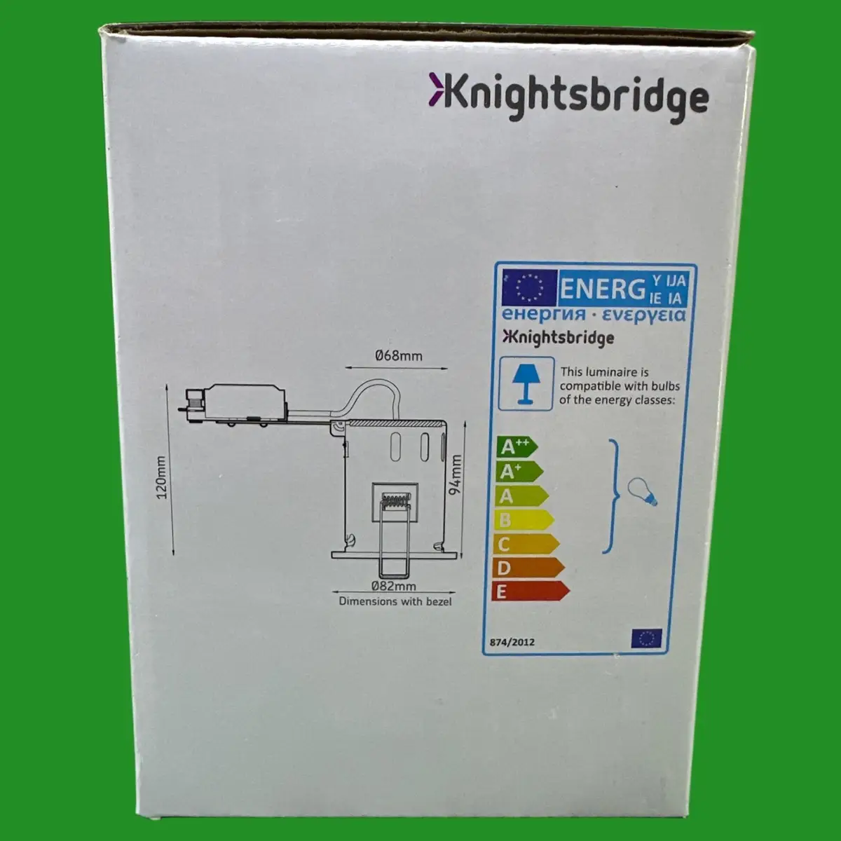 Knightsbridge GU10 Fire Rated Evolve Fixed IC Downlight Can, LED Halogen Lamp - image 4 | Free standard UK delivery included | Discount Quality Products