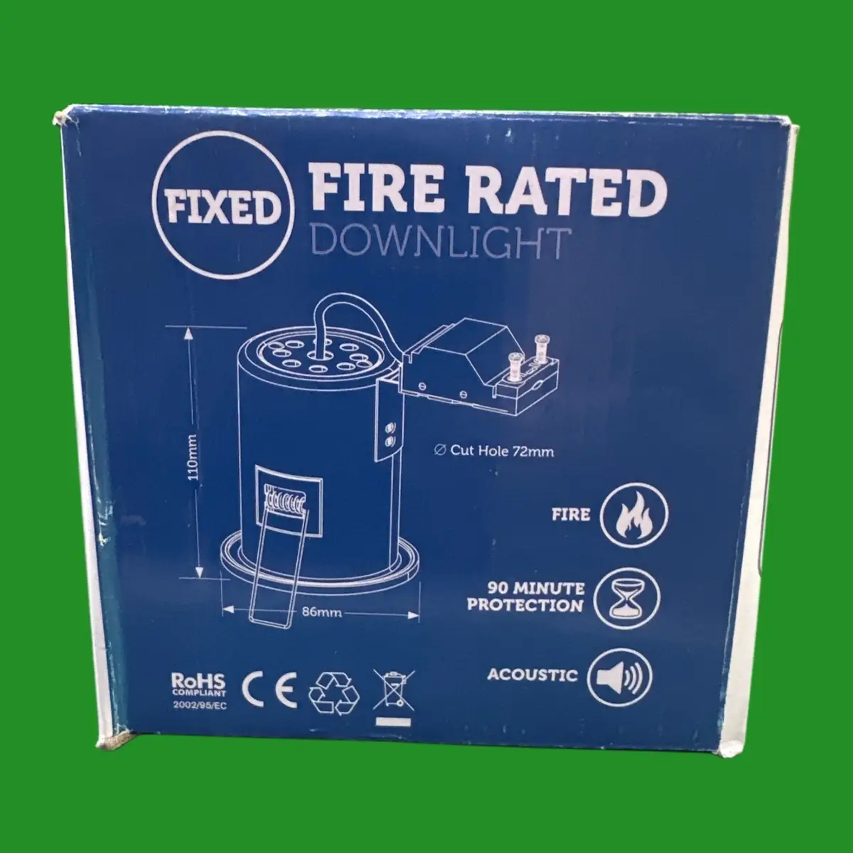 Leyton Lighting GU10 Fire Rated Fixed Brushed Chrome Downlight, LED/Halogen Lamp - image 6 | Free standard UK delivery included | Discount Quality Products