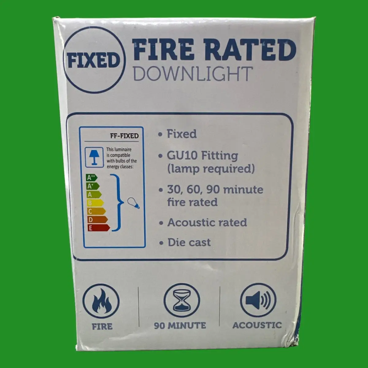 Leyton Lighting GU10 Fire Rated Fixed Brushed Chrome Downlight, LED/Halogen Lamp - image 7 | Free standard UK delivery included | Discount Quality Products