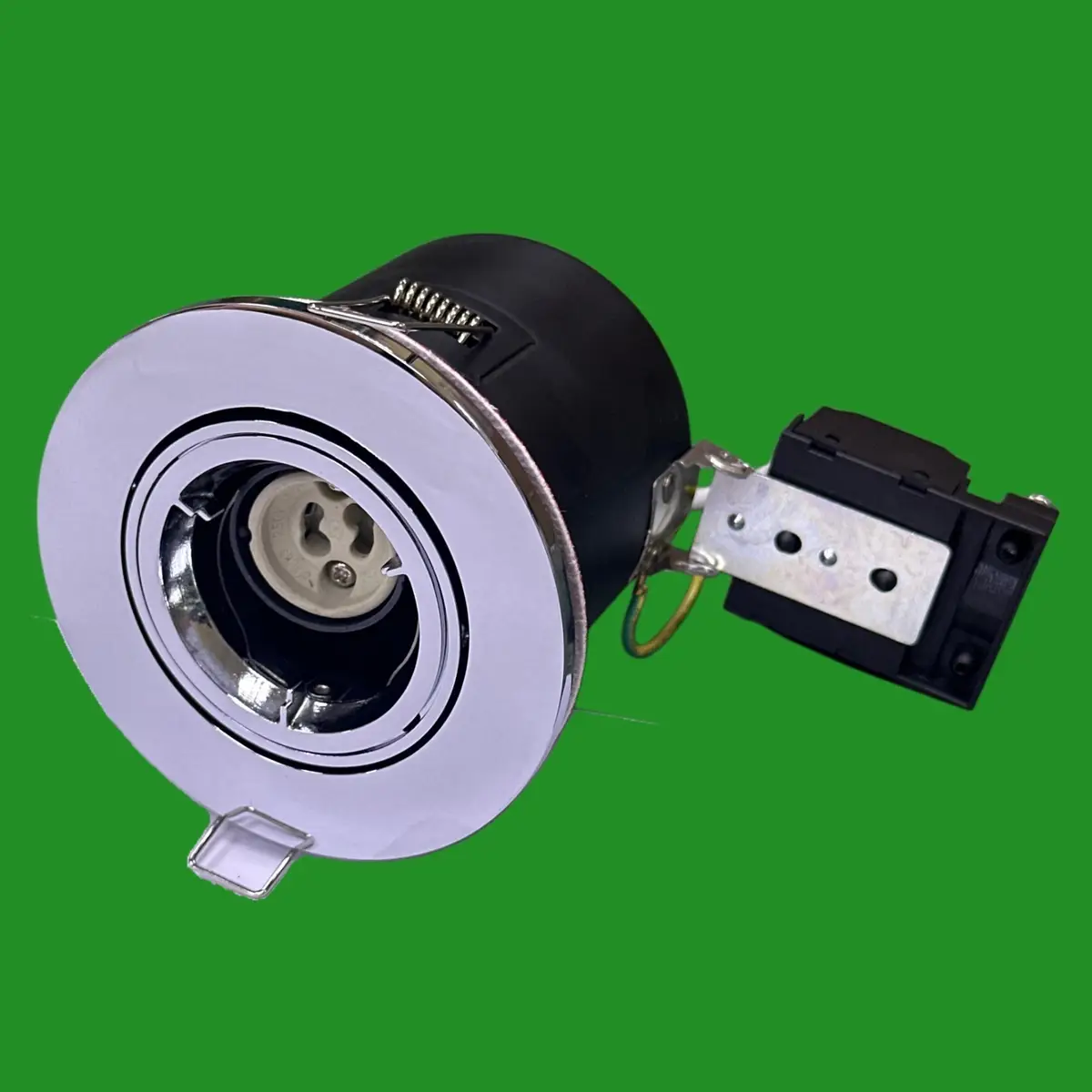 Advance GU10 &amp; MR16 Fire Rated Tilt Chrome Downlight IP20, for LED/Halogen Lamp