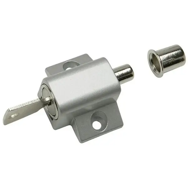 Sliding Patio Door Security Lock Deadbolt Push Key, Silver, UPVC Metal Windows