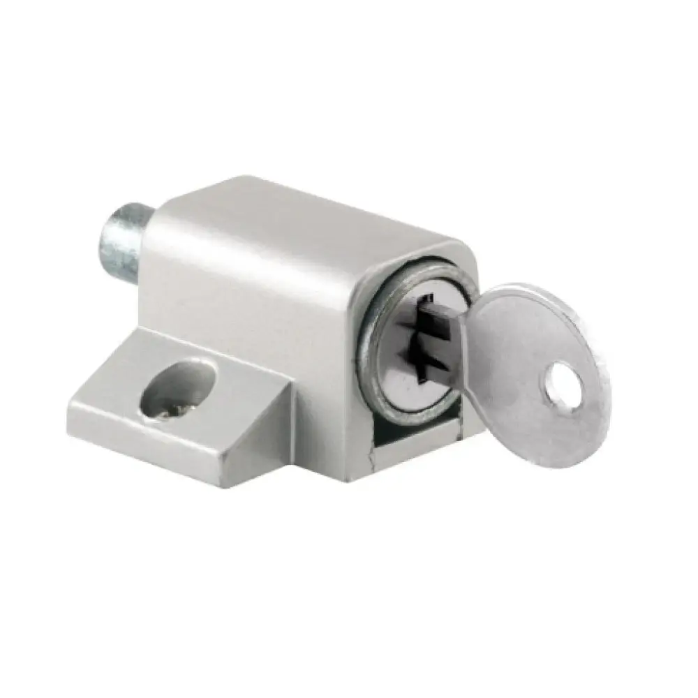 Sliding Patio Door Security Lock Deadbolt Push Key, Silver, UPVC Metal Windows - image 2 | Free standard UK delivery included | Discount Quality Products