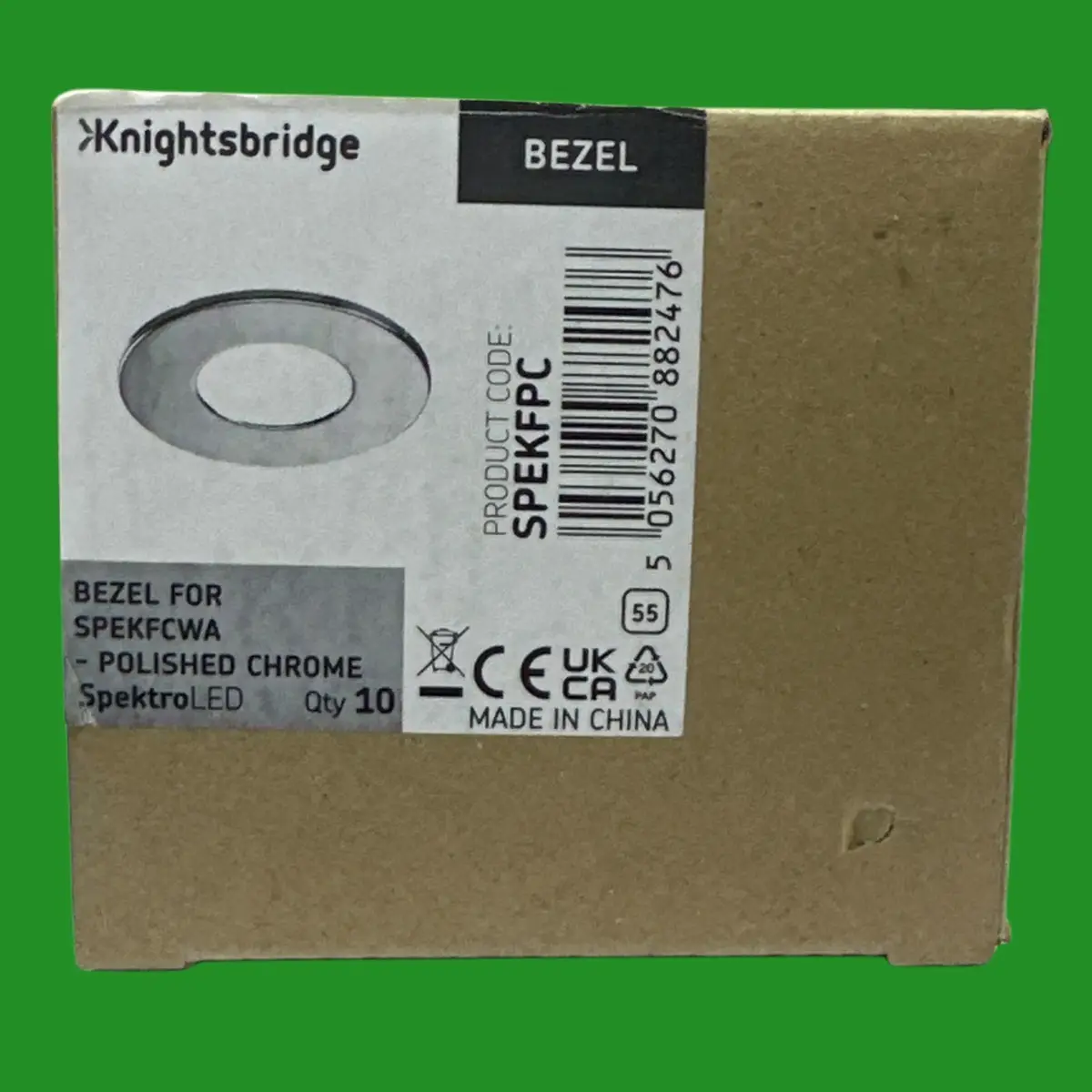 10x Knightsbridge SPEKFPC Downlight Bezels For SpektroLED, Polished Chrome - image 2 | Free standard UK delivery included | Discount Quality Products