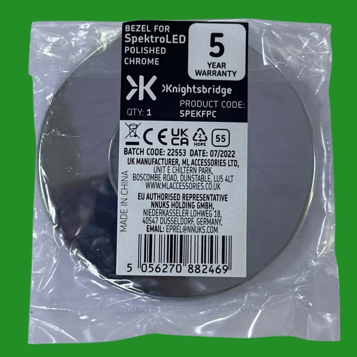 10x Knightsbridge SPEKFPC Downlight Bezels For SpektroLED, Polished Chrome - image 3 | Free standard UK delivery included | Discount Quality Products