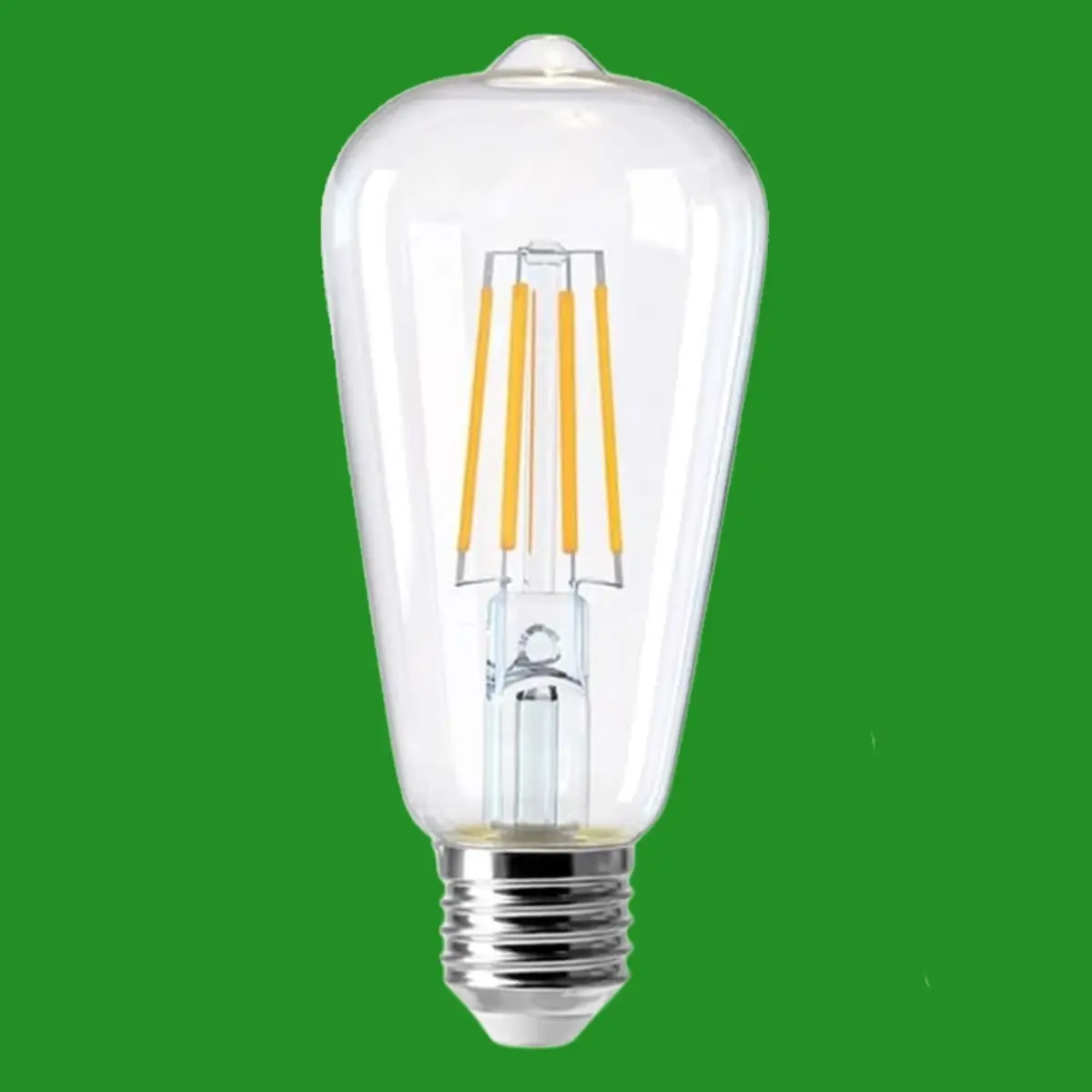 2x 4W ST64 LED Filament Antique Clear Light Bulbs Edison Screw ES E27 Lamp 2700K - image 2 | Free standard UK delivery included | Discount Quality Products