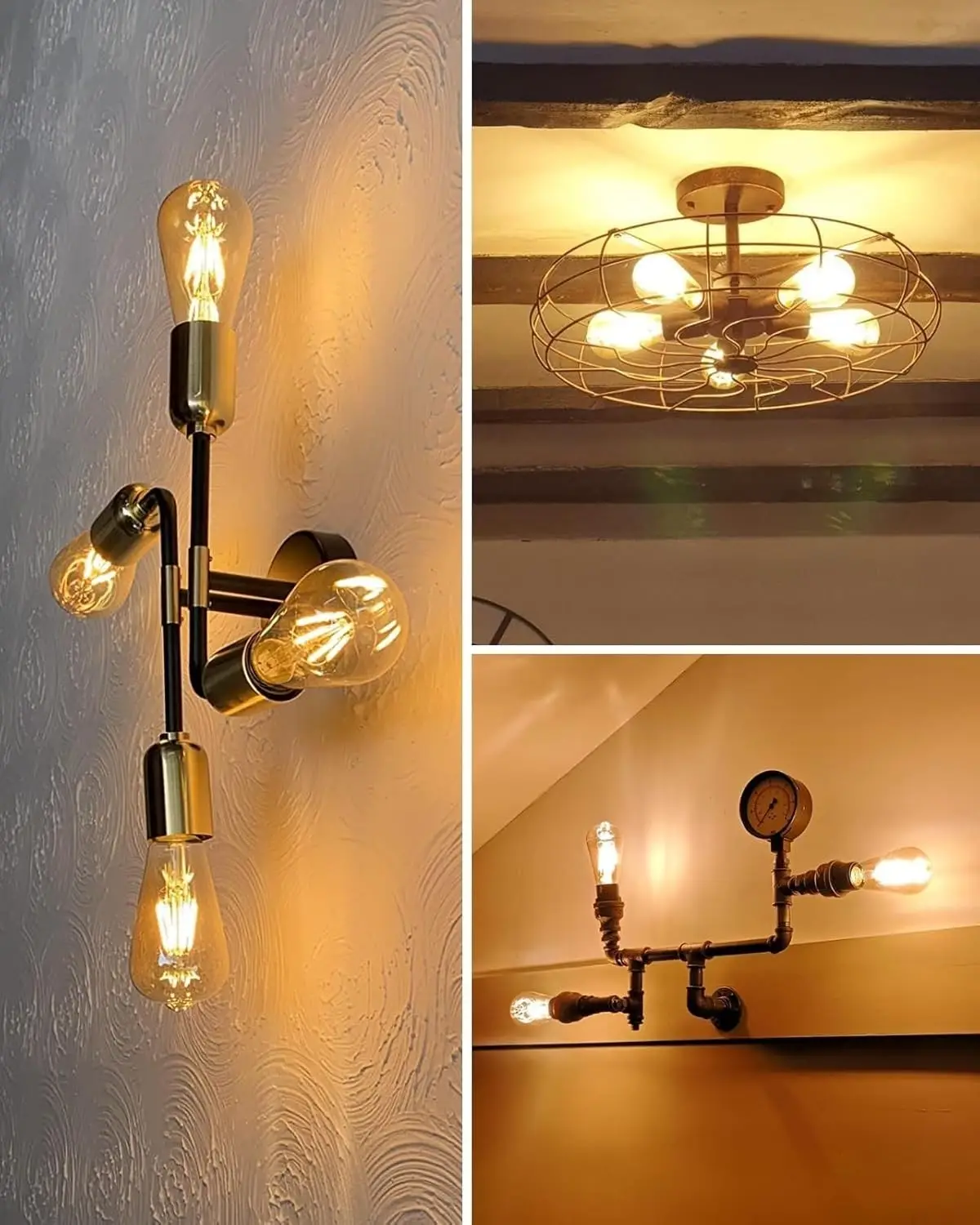 2x 6W (=60W) ST64 LED Filament Antique Amber Light Bulbs ES E27 Screw Lamp 2700K - image 6 | Free standard UK delivery included | Discount Quality Products