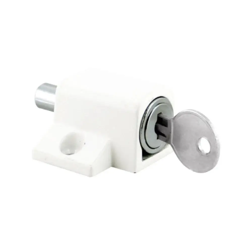Sliding Patio Door Security Lock Deadbolt Push Key, White, UPVC Metal Windows - image 2 | Free standard UK delivery included | Discount Quality Products