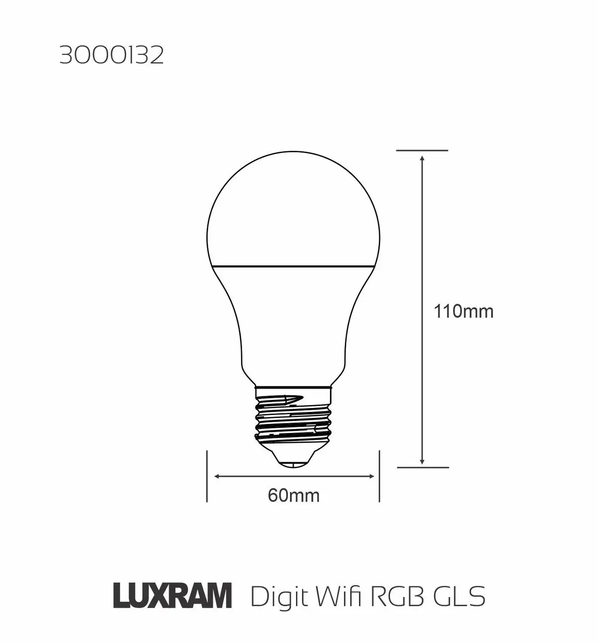 12W Luxram Digit Wifi GLS RGB & CCT Smart Dimmable LED Light Bulb ES E27 Screw - image 4 | Free standard UK delivery included | Discount Quality Products