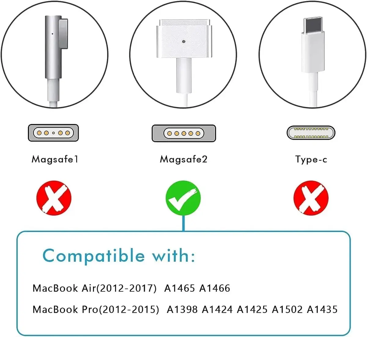 60W T-Tip Power Adaptor Laptop Fast Charger Compatible with A1502, A1465, A1466 - image 4 | Free standard UK delivery included | Discount Quality Products