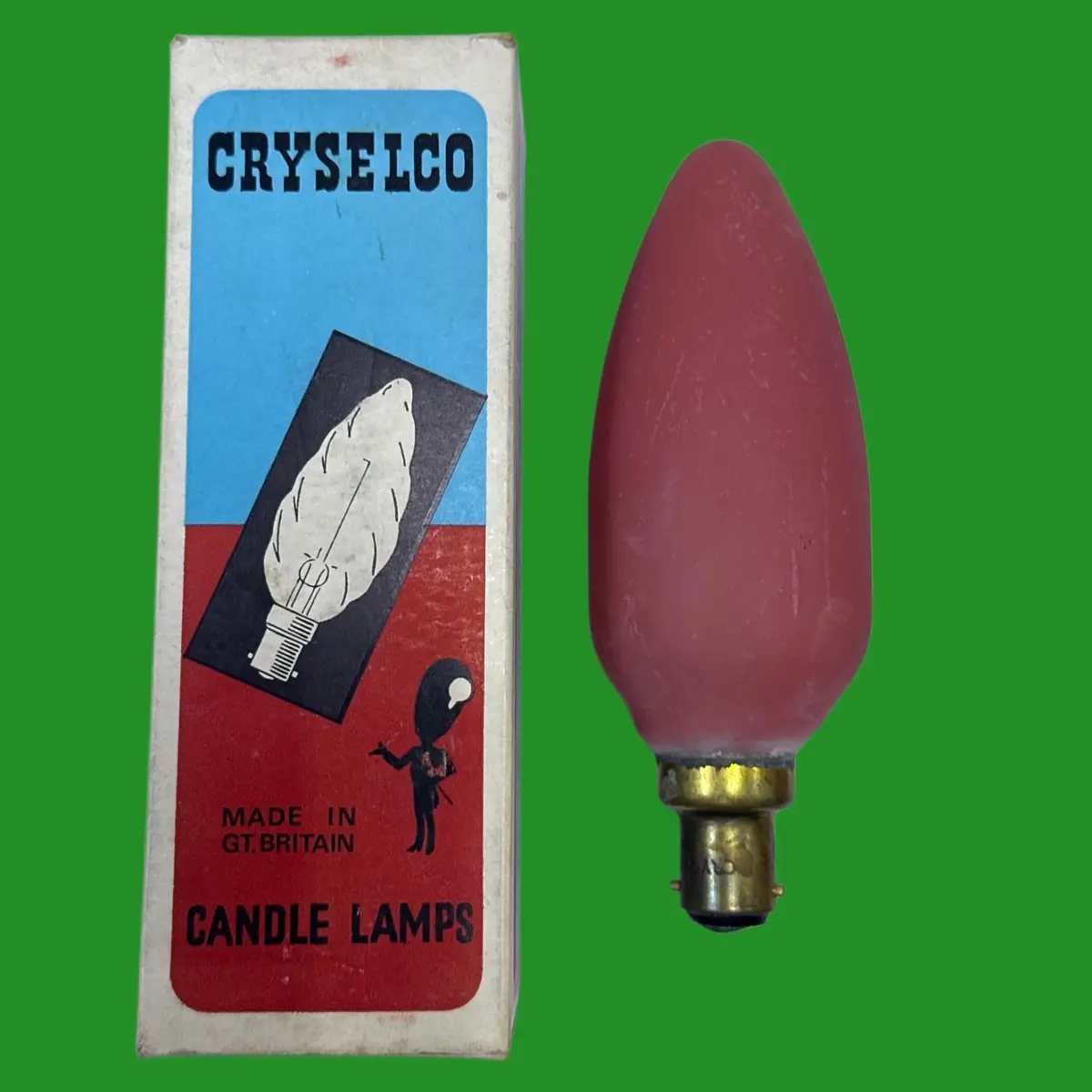 60W Cryselco Vintage Large Pink Candle Light Bulb C45 45mm SBC B15 Small Bayonet