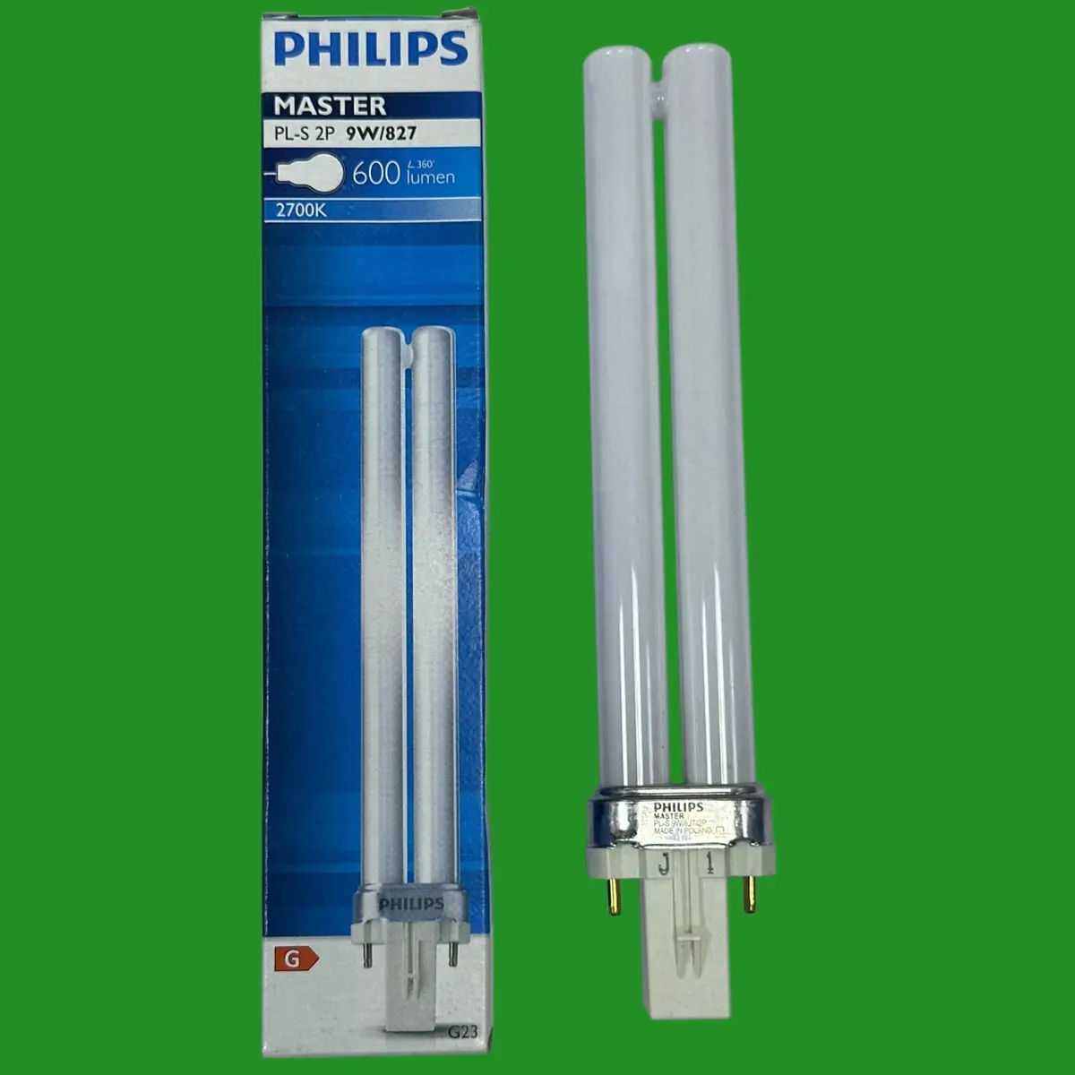 1x 9W Philips G23 2 pin Low Energy CFL PLS Stick Light Bulb 2700K 827 Lamp - image 2 | Free standard UK delivery included | Discount Quality Products