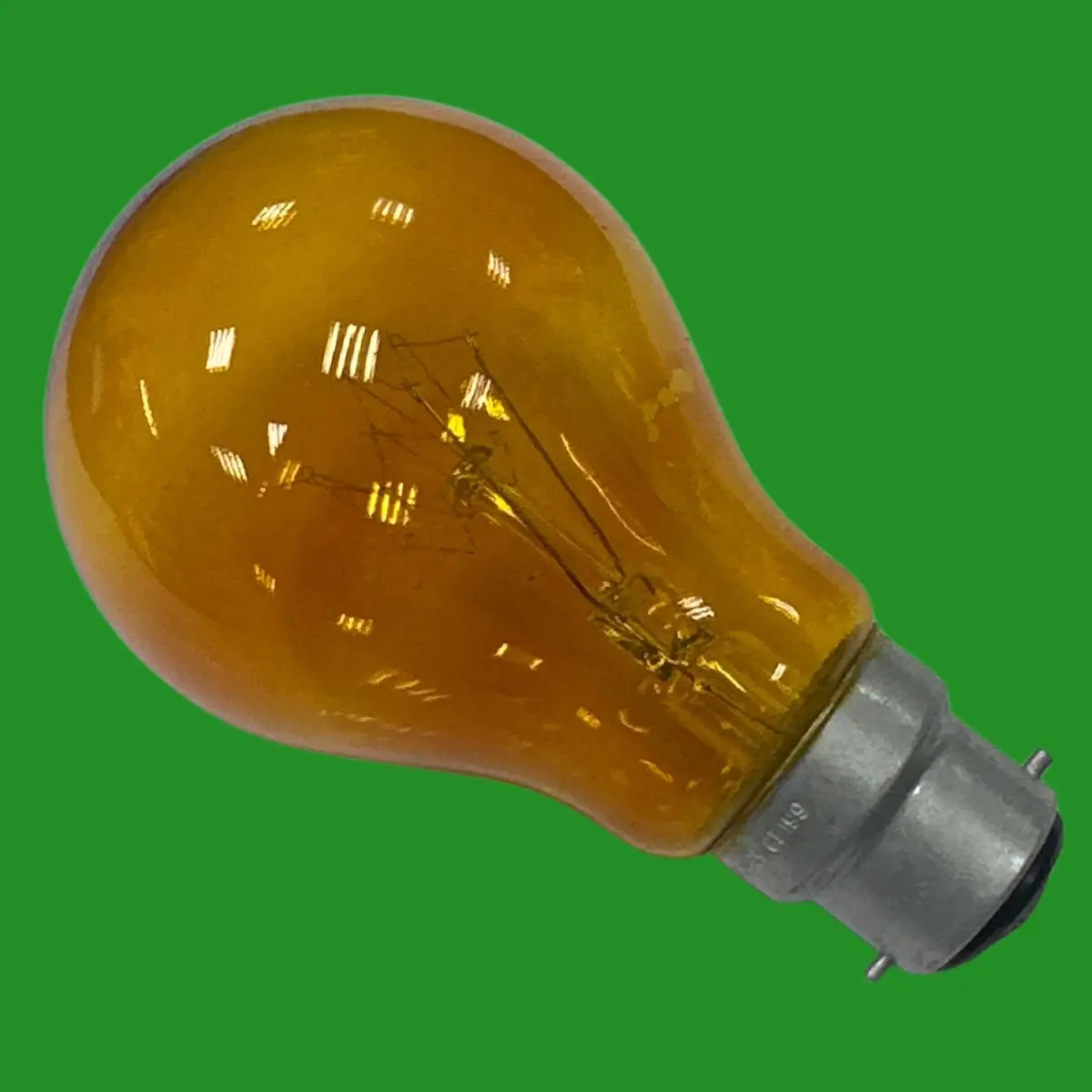 2x 25W Amber Incandescent Coloured Harlequin Dimmable GLS Light Bulb Lamp BC B22 - image 3 | Free standard UK delivery included | Discount Quality Products