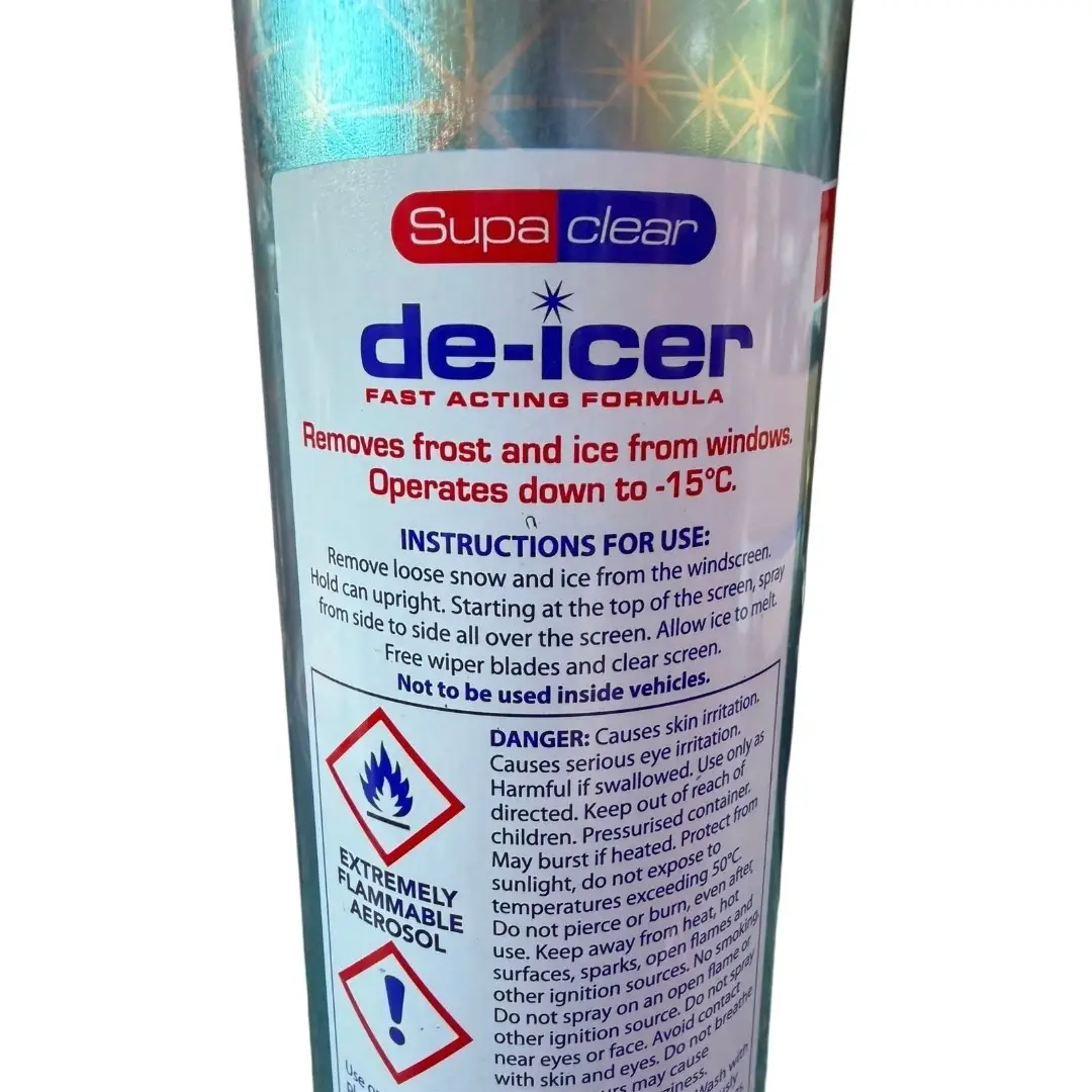 1x 600ml Supaclear Car Windscreen De-Icer Spray Aerosol Ice Frost Snow DEICER - image 3 | Free standard UK delivery included | Discount Quality Products