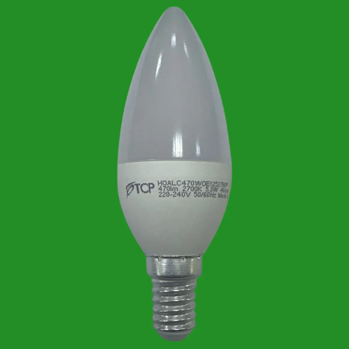 2x 5.3W (=40W) TCP LED Candle Light Bulb SES E14 Small Edison Screw 2700K Warm - image 2 | Free standard UK delivery included | Discount Quality Products