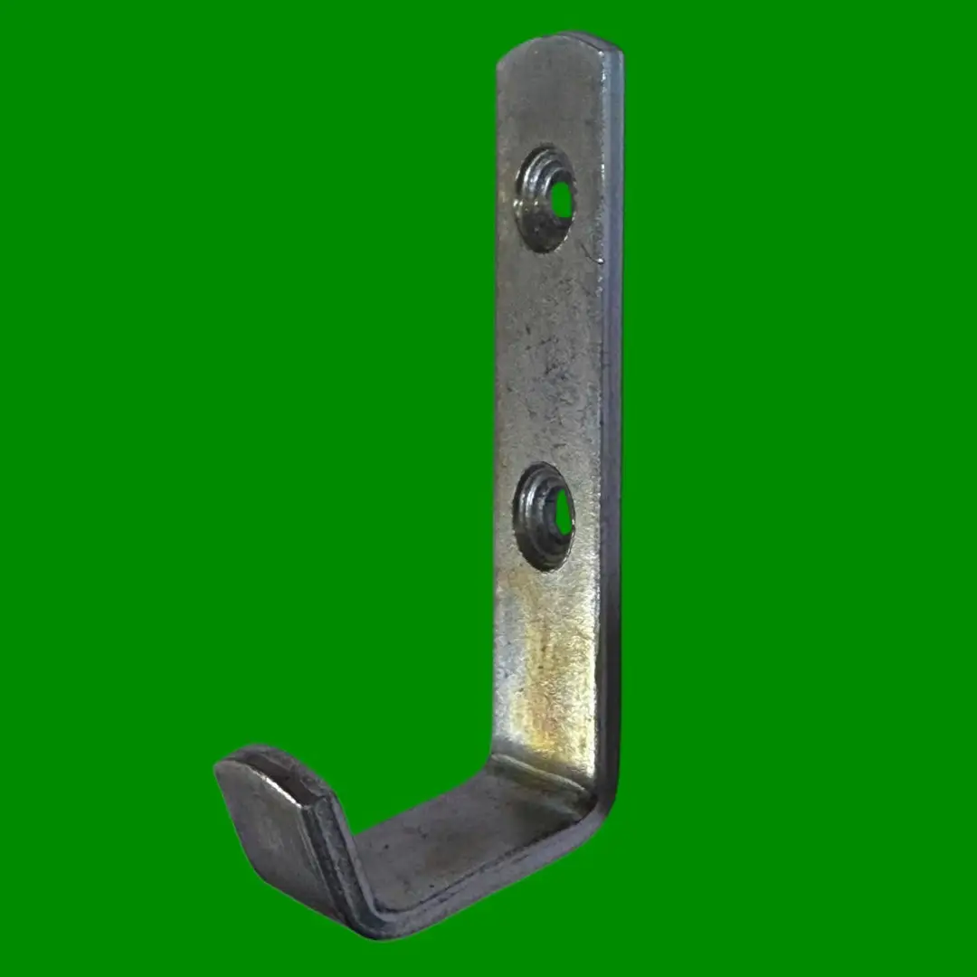 4x 68mm Galvanised Steel J-Hook Bracket Mounting Retaining Holding, Coat Hanging