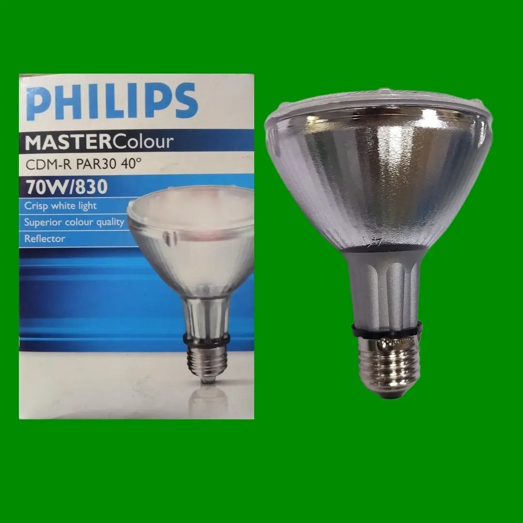 70W Philips PAR30 R95 Halogen CDM-R Elite 830 40° Reflector Light Bulb ES E27