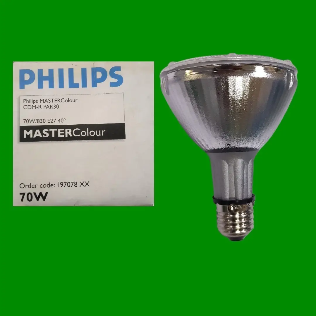 70W Philips PAR30 R95 Halogen CDM-R Elite 830 40° Reflector Light Bulb ES E27 - image 3 | Free standard UK delivery included | Discount Quality Products