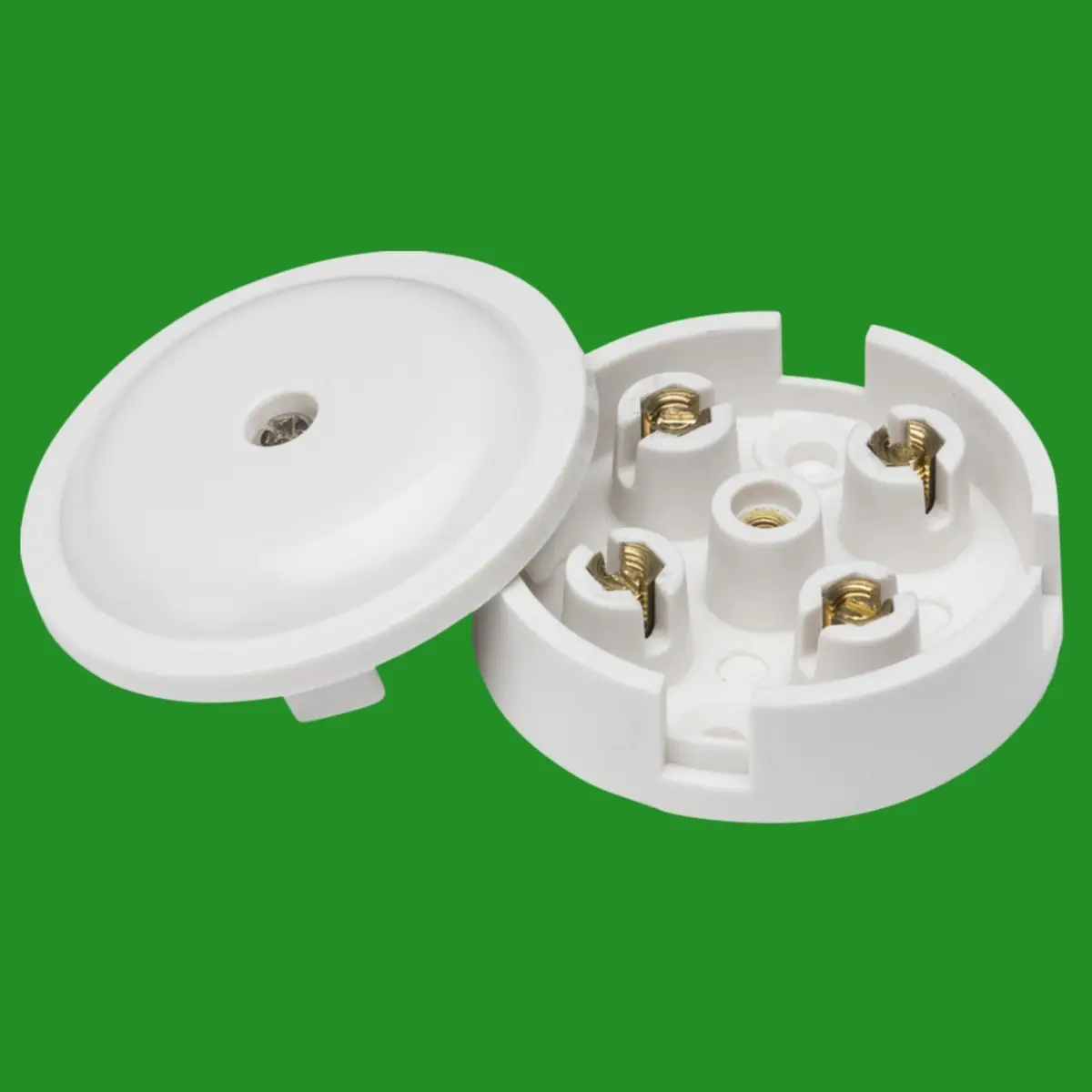 5A Junction Box 4 Terminals White Electrical Connection Selective Entry 59mm