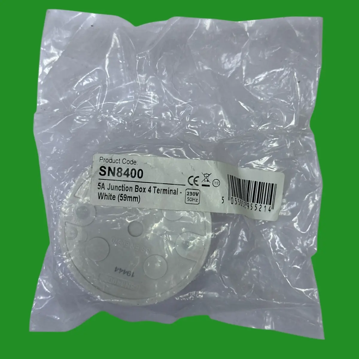 5A Junction Box 4 Terminals White Electrical Connection Selective Entry 59mm - image 3 | Free standard UK delivery included | Discount Quality Products