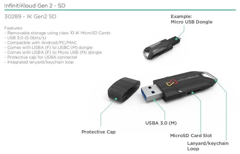 1x OTG USB3.0 MicroSD Card Reader, Micro USB & USB-C Dongle, Photo/Data Transfer - image 2 | Free standard UK delivery included | Discount Quality Products