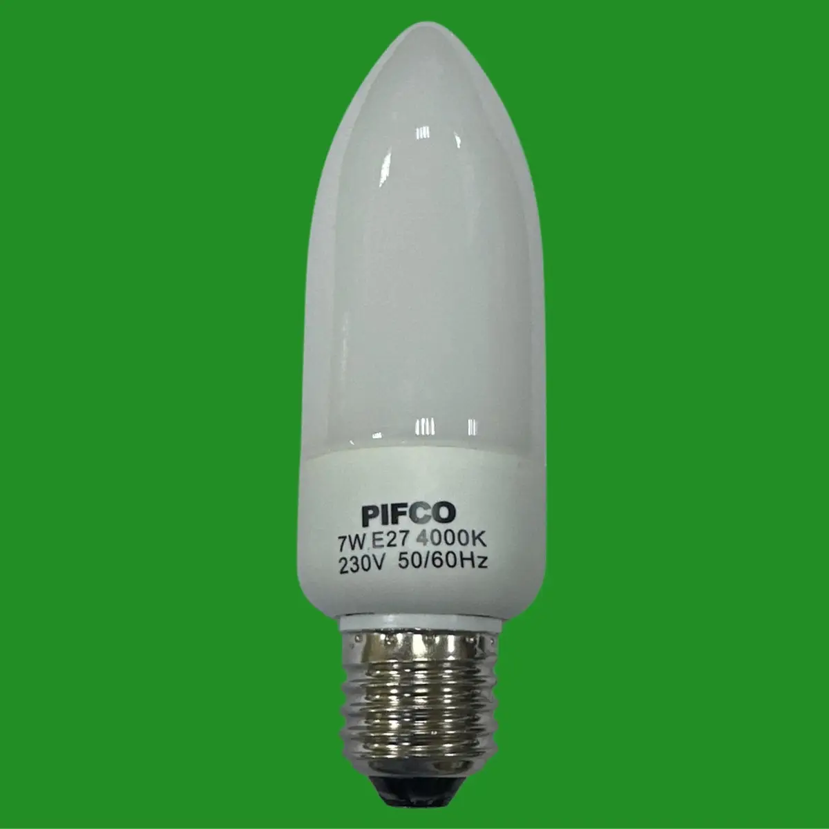 2x 7W (=35W) PIFCO CFL Candle Light Bulbs, 4000K, Low Energy ES E27 Edison Screw - image 2 | Free standard UK delivery included | Discount Quality Products