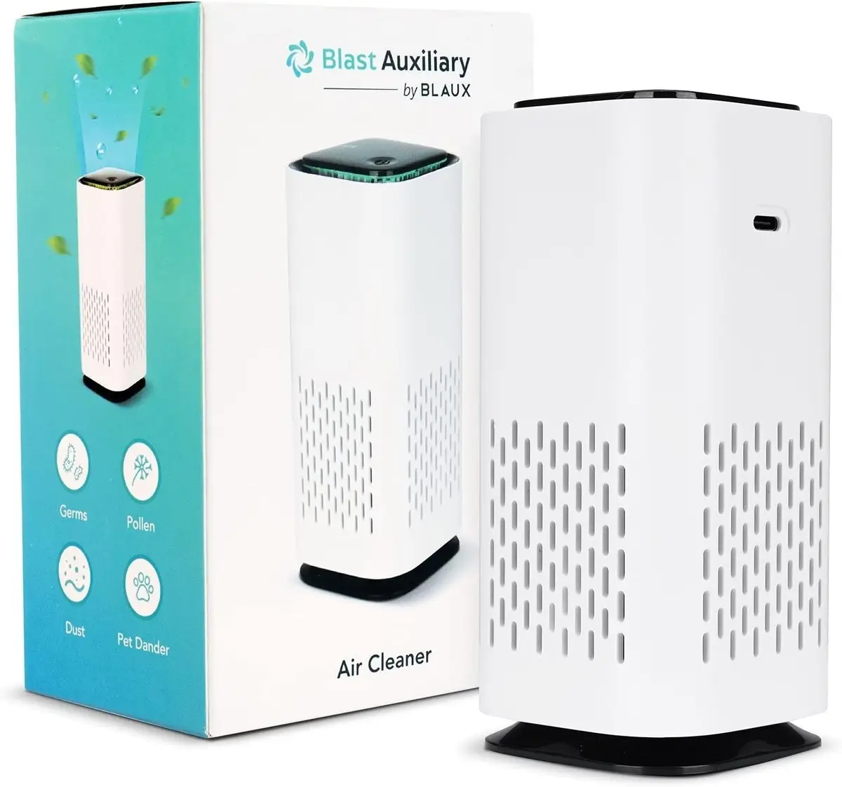Blast Auxiliary Air Cleaner, Desktop Purifier For Home &amp; Small Space, 18dB Quiet